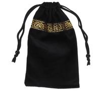 BIUDECO Bolsa para Cartas Tarot de Terciopelo Negro, Organizador Portátil Bordado Grueso Que Protege y Facilita el Transporte de Cartas y Joyas