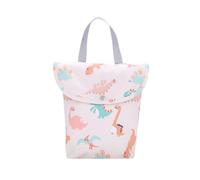 BIUDECO Bolsa para Pañales Portátil Doble Bolsillo Diseño Dinosaurio, Organizador Momia Tamaño Mediano para Guardería y Viajes, Contenedor Práctico para Artículos de Ñiño