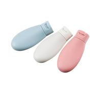 BIUDECO Botella de Champú Plástica Rellenable 3 Piezas Portátil para Cosméticos y Viaje