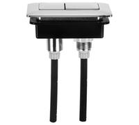 BIUDECO Botón Pulsador de Inodoro Rectangular Abs 64×33 Mm Doble Pulsación para Tanque de Agua, Accesorio de Repuesto para Baño y Cisterna