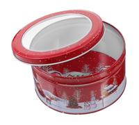 BIUDECO Caja De Almacenamiento De Dulces De Hojalata Para Navidad Contenedor De Galletas y Caja Decorativa Para y Uso Diario Diseño De Paisaje