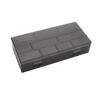 BIUDECO Caja de Almacenamiento Doble Cara para Herramientas de Peluquería Soporte Plástico Mate Negro Compartimentos para Tijeras de Salón Pinzas Cabello y Peines Organizador Portátil