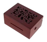 BIUDECO Caja de Música de Bricolaje de Madera Tallada Clásica Roja, Caja de Reemplazo Mecanismo de Manivela para 15 Notas, Estuche Transparente y Ensamblaje Manual, Adecuado para Obsequio