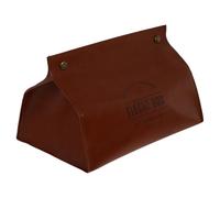 BIUDECO Caja de Pañuelos de Escritorio de Cuero Sintético Naranja Estilo Vintage Bolsa Decorativa para Servilletas Servilletero Práctico para Hogar Oficina y Cafetería