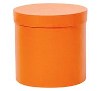 BIUDECO Caja de Papel Cilíndrica Naranja para Flores, Caja Redonda Mini para Arreglo Floral, Embalaje para Ramo, Adecuado para Bodas, Cumpleaños y Decoraciones Obsequios, 1 Unidad