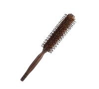 BIUDECO Cepillo de Cerdas Naturales para Cabello Rizado y Grueso Mango de Madera Sólido Antiencrespamiento y Antistático Compacto y Duradero para Peinados Versátiles
