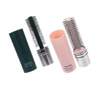 BIUDECO Cepillo de Rodillo Portátil para Viaje Cepillo Pequeño Redondo Retráctil para Secar y Peinar Cabello Liso y Rizado 2 Piezas Rosa y Verde Oscuro para Cuidado del Cabello