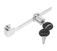 BIUDECO Cerradura de Vitirna de Cristal para Puerta Corrediza de Acero Inoxidable Plata, Cerradura de Cajón con Llaves para Uso en Restaurantes y Tiendas de Helados