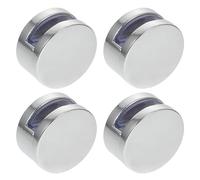 BIUDECO Clips de Vidrio para Soporte de Espejo con Tornillos, 4 Piezas, Aleación de Zinc, Superficie Lisa y Fijación Firme para Colgar Espejos en Pared