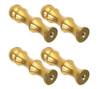 BIUDECO Conectores Metálicos Dorados para Muebles 4 Piezas, Tapas Decorativas para Postes de Barandilla de Vidrio, Conectores de Husillo para Gabinetes y Carros, Accesorios