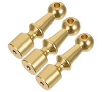 BIUDECO Conectores para Muebles 3 Piezas Orificio 5 Mm, Soporte Portacañas Metálico Dorado, Tapa del Extremo del Tubo para Barandilla de Vidrio, Accesorios de Gabinete