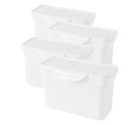 BIUDECO Contenedor de Detergente para Ropa 4 Piezas Blanco de Pp Tapa Portátil Que Mantiene el Polvo Seco para Espacios Compactos y Viajes