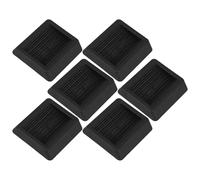 BIUDECO Copas de Goma Antideslizantes para Ruedas de Muebles, 6 Unidades, Tamaño 80x80 Mm, Protectores Negros para Patas de Sillas y Taburetes, Almohadillas Protectoras para