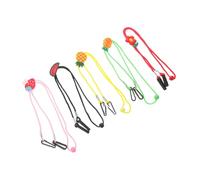 BIUDECO Cordón para Infantiles Diseño de Dibujos Animados, Ajuste de Longitud y Diseño Antipérdida, Silicona y Poliéster, 5 Piezas para Actividades Escolares