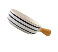 BIUDECO Cuenco de Cerámica para Ensaladas y Postres, Resistente para Horno y Uso en Cocina Doméstica y Restauración, Acabado Elegante y Detalles Finos