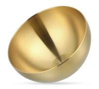 BIUDECO Cuenco Grande de Acero Inoxidable Dorado de 26 CM, Ensaladera Práctica para Frutas y Postres, Apto para Eventos y Uso Versátil