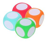 BIUDECO Dados en Forma de Cubo de Espuma 4 Piezas para Entrenamiento Profesional y Juegos de Aprendizaje DIY con Superficie borrable