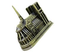 BIUDECO Decorativo de Aleación Notre Dame de París Adorno Delicado para Escritorio y Dormitorio Escultura Metálica de Edificio Decoración Artística para Mesa y Hogar