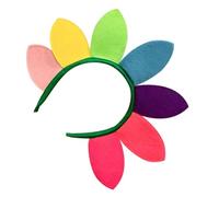 BIUDECO Diadema Girasol Vibrante con Pétalos Coloridos Accesorios para Halloween y Fiestas Tocado Festivo Unisex para Disfraces y Eventos de Temporada