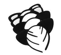 BIUDECO Diadema Orejas de Gato para Niñas, 4 Piezas, Ligera y Cómoda, Hecha de Plástico y Felpa, Adecuado para Fiestas de Halloween y Disfraces Creativos