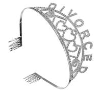 BIUDECO Diadema para Mujer de Aleación Plateada con Cristales Diadema Ajustable para Fiestas de Divorcio Accesorio Delicado y Elegante para Celebraciones y Regalos Obsequios
