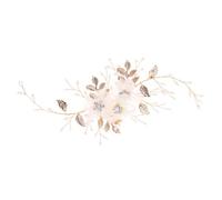 BIUDECO Diadema para Novias con Flores de Perlas y Cristales Tocado Elegante para Mujeres Bodas y Fiestas Ligero y Diseño Clásico y Sofisticado