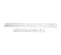 BIUDECO Escala de Mezcla de Pintura de Acero Inoxidable para Automóviles Marcaciones Claras y Fácil de Usar, 2 Piezas para Medición Precisa en Pintura y Recubrimiento de Vehículos