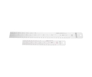 BIUDECO Escala de Mezcla de Pintura de Acero Inoxidable para Automóviles Marcaciones Claras y Fácil de Usar, 2 Piezas para Medición Precisa en Pintura y Recubrimiento de Vehículos