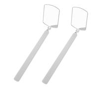 BIUDECO Espejo de Cristal Transparente para Extensiones de pestañas, 1 par Plegable y Giratorio, Herramienta para aplicación y revisión en estética de pestañas