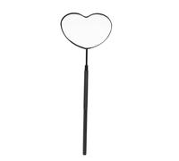 BIUDECO Espejo para Extensiones de Pestañas Forma de Corazón Acero Inoxidable Resistente y Fácil de Limpiar Herramienta Profesional para Inspección y Aplicación de Pestañas Diseño Único y