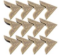 BIUDECO Esquinas metálicas para libros y carpetas, 30 piezas en hierro dorado con líneas de grabado claras, uso en manualidades para mujeres y hombres