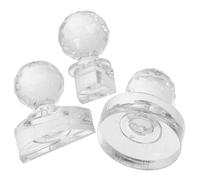 BIUDECO Estampador de Rubor y Sombras de Ojos de Acrílico 3 Piezas, Herramienta Precisa para Maquillaje Práctico y Estético, Adecuado para Control Preciso en Maquillaje