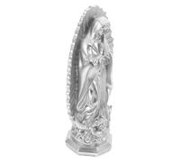 BIUDECO Estatua de Resina Nuestra Señora Gracia Escultura Católica de María Postura de Oración Decoración Religiosa para Hogar Oficina y Iglesia Figura Inspiradora Color Plateado