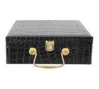 BIUDECO Estuche para Cigarros Portátil Tapa Abatible Caja de Almacenamiento de Madera Interior EVA Diseño Imitación Tamaño 205X205X75 CM Contenedor de Mano Adecuado para Viajes y