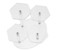 BIUDECO Expositor Acrílico Transparente para Joyas y Figuras Organizador Apilable para Collares y Pendientes Soporte de Exhibición Resistente y Fácil de Montar