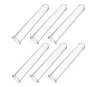 BIUDECO Florero de Tubo Transparente para Hidroponía 6 Piezas Tubos de Ensayo de Plástico de 12 CM para Estación de Propagación de Plantas Decoración de Escritorio y Maceta Hidropónica
