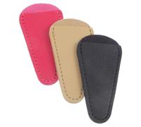 BIUDECO Funda para Tijeras de Corte de Pelo de Cuero PU 3 Piezas para Proteger Tijeras y Cortadores de Cabello Accesorios de Peluquería Portátiles y Simples