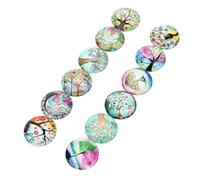 BIUDECO Gemas de Vidrio Pegatinas de Cristal Redondas 20 Piezas en San Valentín Color Aleatorio para Manualidades DIY para Diseño de Joyería y Decoración