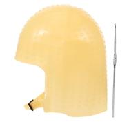 BIUDECO Gorro De Silicona Para Teñir El Cabello Tapa Sombrero Para Colorear Gorro Para Teñir El Cabello Gorra Rayada Gorras De Pelo De Salón Colorante Silicio Gel De Sílice Marrón
