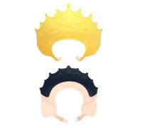 BIUDECO Gorros de Champú Impermeables para Bebés, 2 Piezas Visera Protectora, Tamaño Ajustable, Materiales Tpe Flexibles, Colores Limón y Azul, para Lavar el Cabello y Proteger Ojos