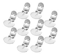 BIUDECO Hebillas decorativas para zapatos de acero inoxidable plata, 10 piezas compactas para manualidades y elaboración de accesorios