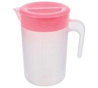 BIUDECO Jarra de Agua Fría Grande con Asa Contenedor Escalado para Bebidas Tetera Portátil Rosa para Hogar Oficina y Fiestas