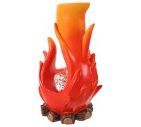 BIUDECO Jarrón Oriental de Resina con Efecto de Llama Realista, Jarrón Decorativo Artístico Boho para Sala de Estar, Maceta Artificial de Simulación para Mesa de Boda, Decoración Versátil