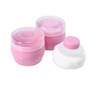 BIUDECO Juego de 2 Borlas de Polvo para Niños Pequeños Color Rosa Distribución Uniforme y Diseño Redondo para Cuidado Delicado del Ñiño