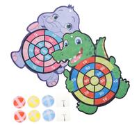 BIUDECO Juego de Dardos Bolas Adhesivas, Tablero Interactivo de Interior 2 Diseños (Elefante y Cocodrilo), 6 Bolas Adhesivas y 2 Ganchos, Juguete de Mesa para Fiestas y Juegos