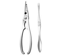 BIUDECO Juego de Herramientas para Mariscos 2 Piezas Alicates y para Cangrejos de Acero Inoxidable 304 Tamaño Pequeño Portátil Utensilios de Cocina para Comer Cangrejo en Casa y Picnic