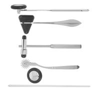 BIUDECO Juego de Martillos Médicos Neurológicos Multifuncionales 5 Piezas Negro Martillo Clínico de Acero para Pruebas de Reflejos y Diagnóstico Neurológico en Hospitales y Clínicas