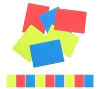 BIUDECO Kit de 15 Tarjetas de Árbitro Deportivas Gruesas en Rojo, Amarillo y Azul, Juego Profesional para Fútbol y Otros Deportes, Adecuado para Torneos y Gestión de Partidos en