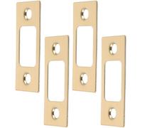 BIUDECO Kit de 4 Placas de Cierre Doradas Ángulo Recto para Cerrojo Placa de Refuerzo Metálica para Puertas Interiores de Madera Accesorio Resistente para Seguridad y Reparación