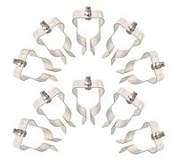 BIUDECO Kit de Clips de Resorte para Cubiertas de Pozos de Ventana Acero Inoxidable 10 Unidades Tornillos y Tuercas Abrazaderas para Paneles de Vidrio Soporte Seguro para Ventanas de